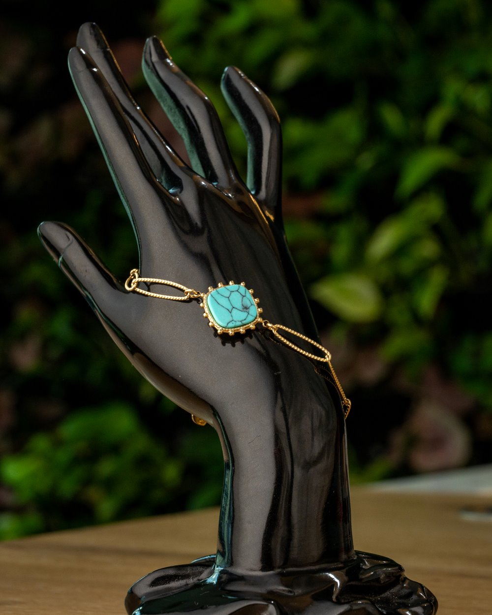 Blue Square Piece & Gold Links