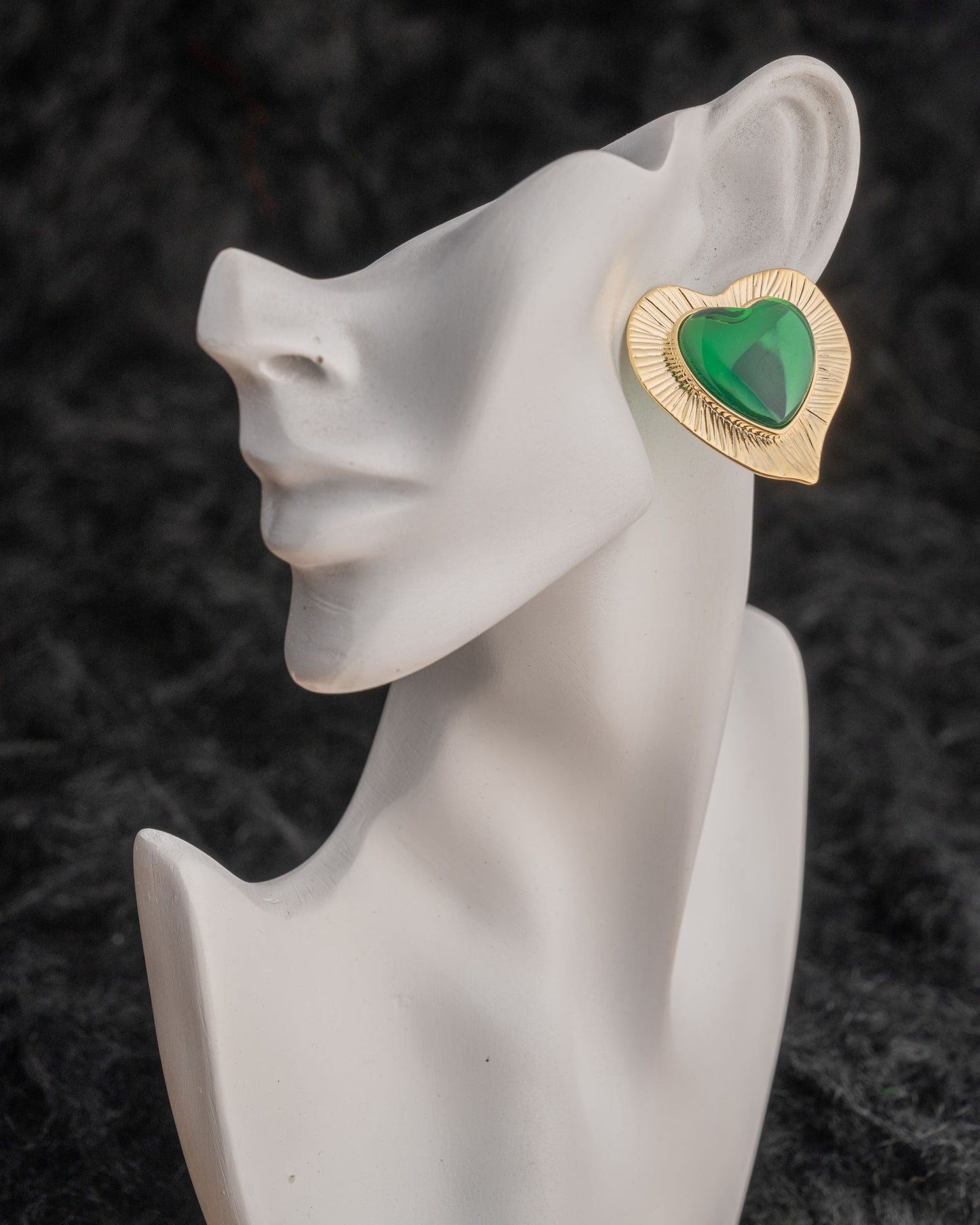 Green Heart With Gold Border
