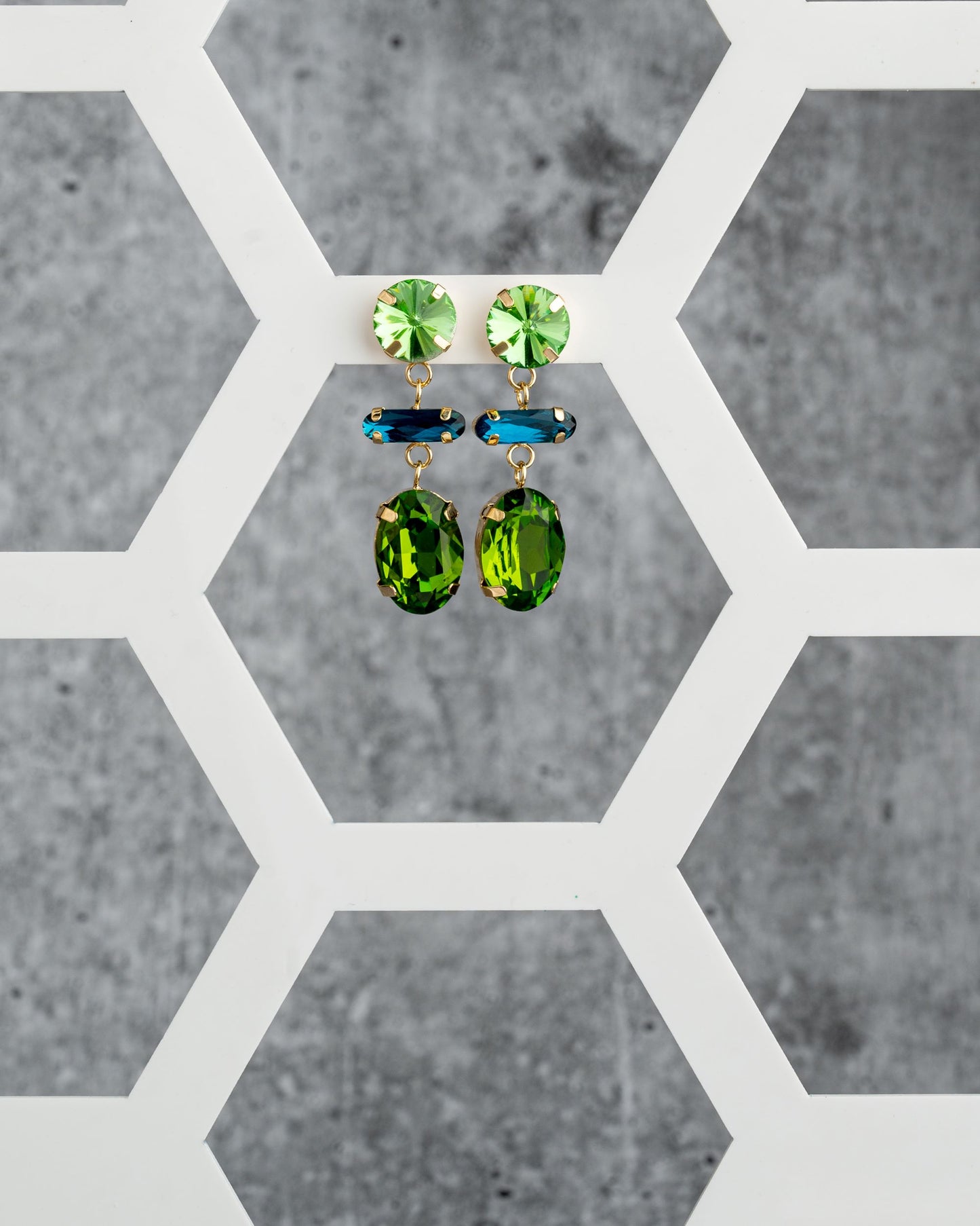 Green & Navy Blue Stone Hanging