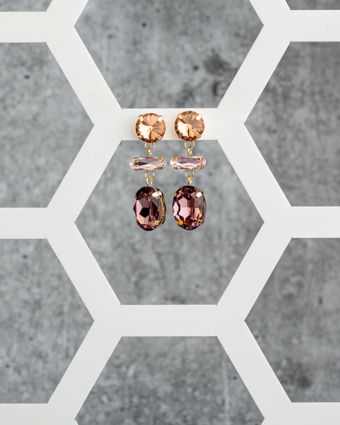 Peach, Pink & Burgundy Stone Hanging