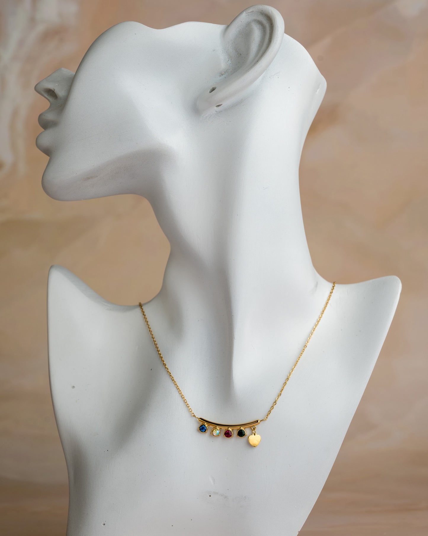 Multi Stone With Heart