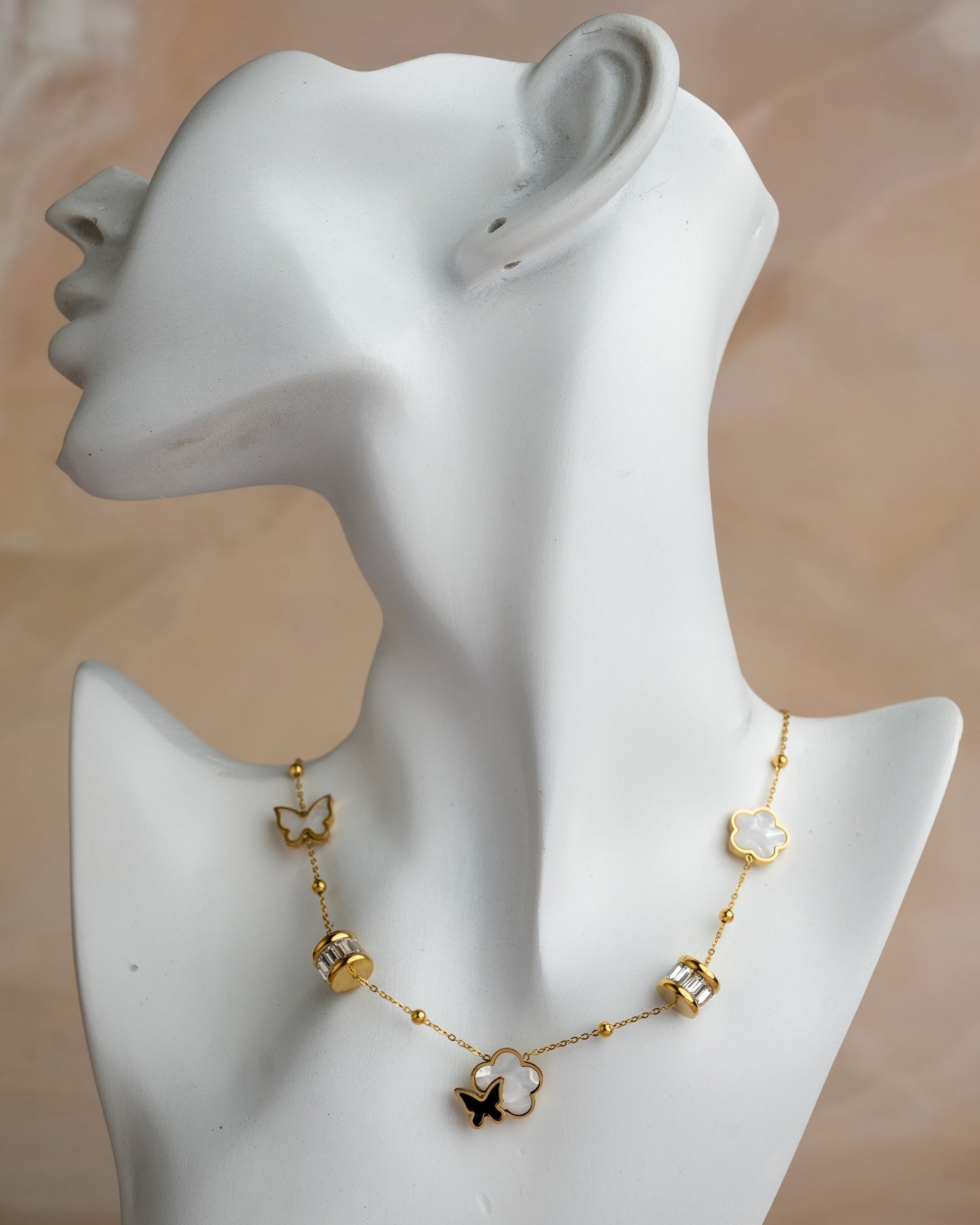 Mother of Pearl Flower & Butterflies