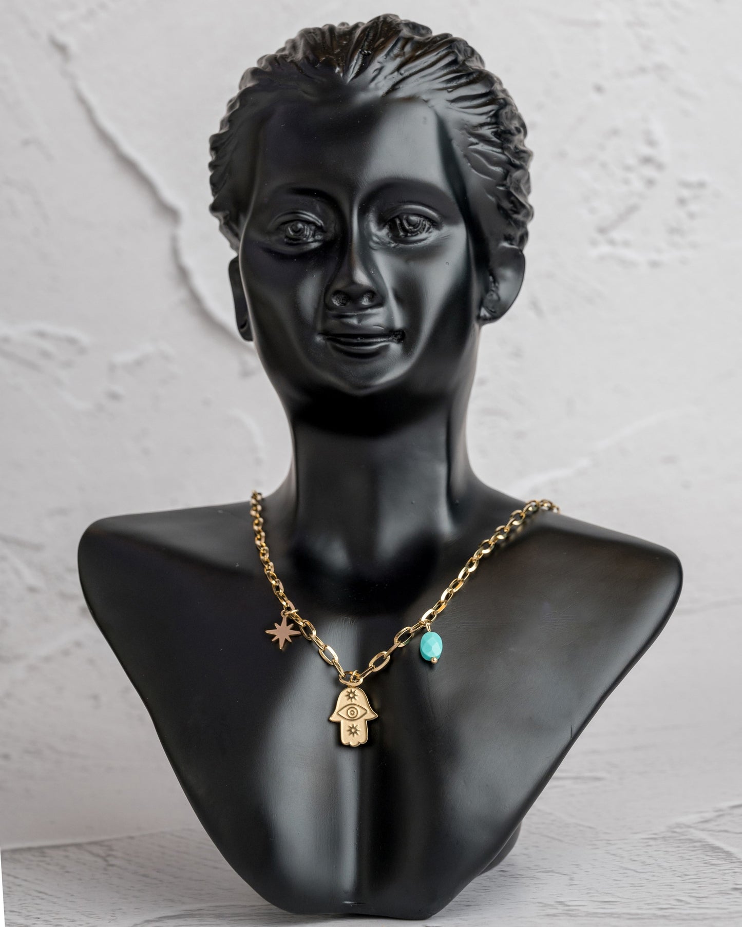 Hamsa Blue Stone & Star