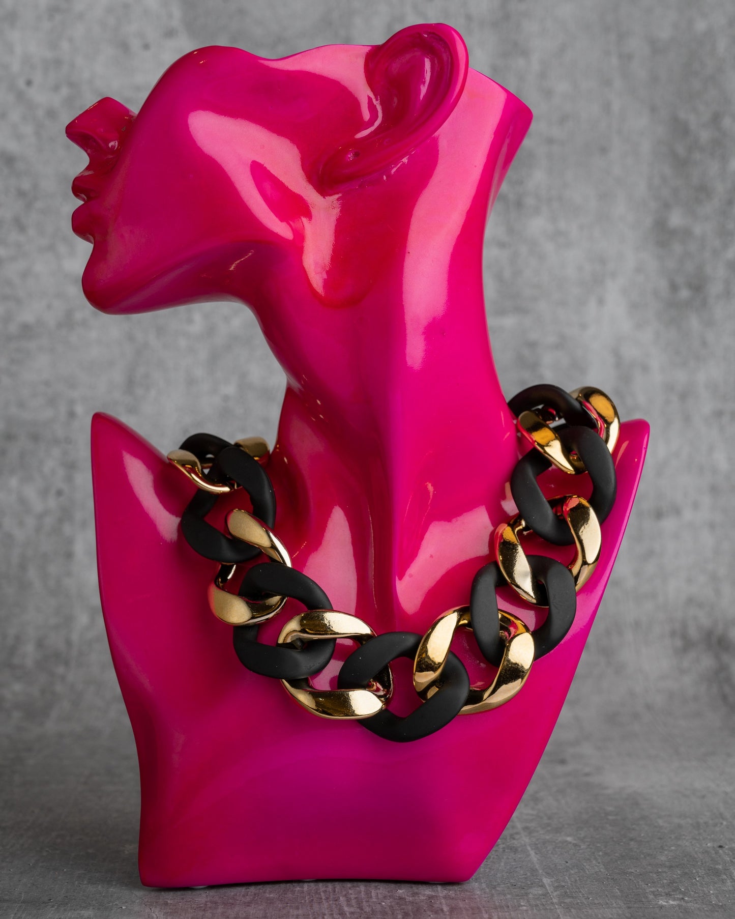 Black & Gold Opaque Link Big