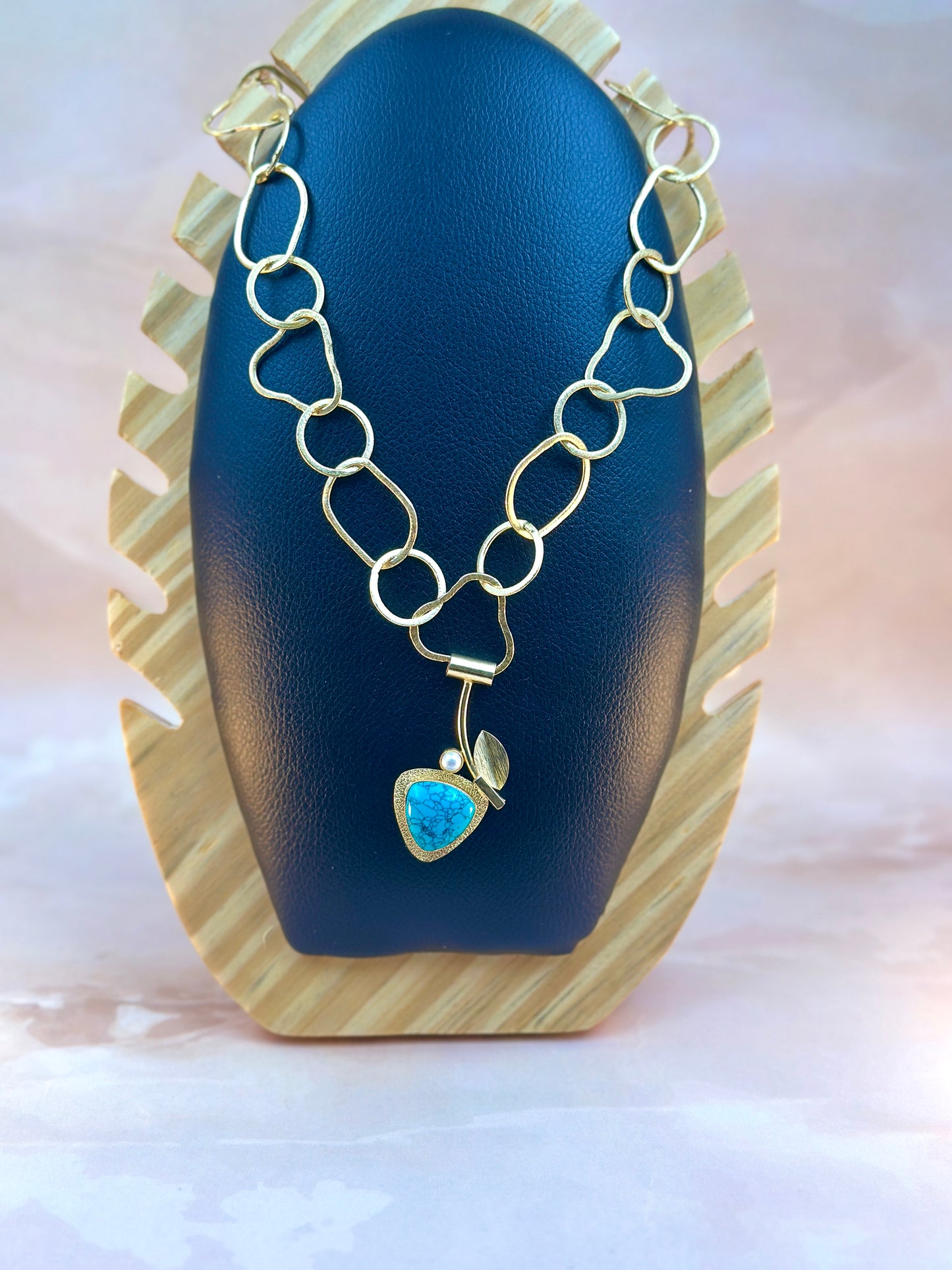 Nec-turquoise Blue Stone Necklace