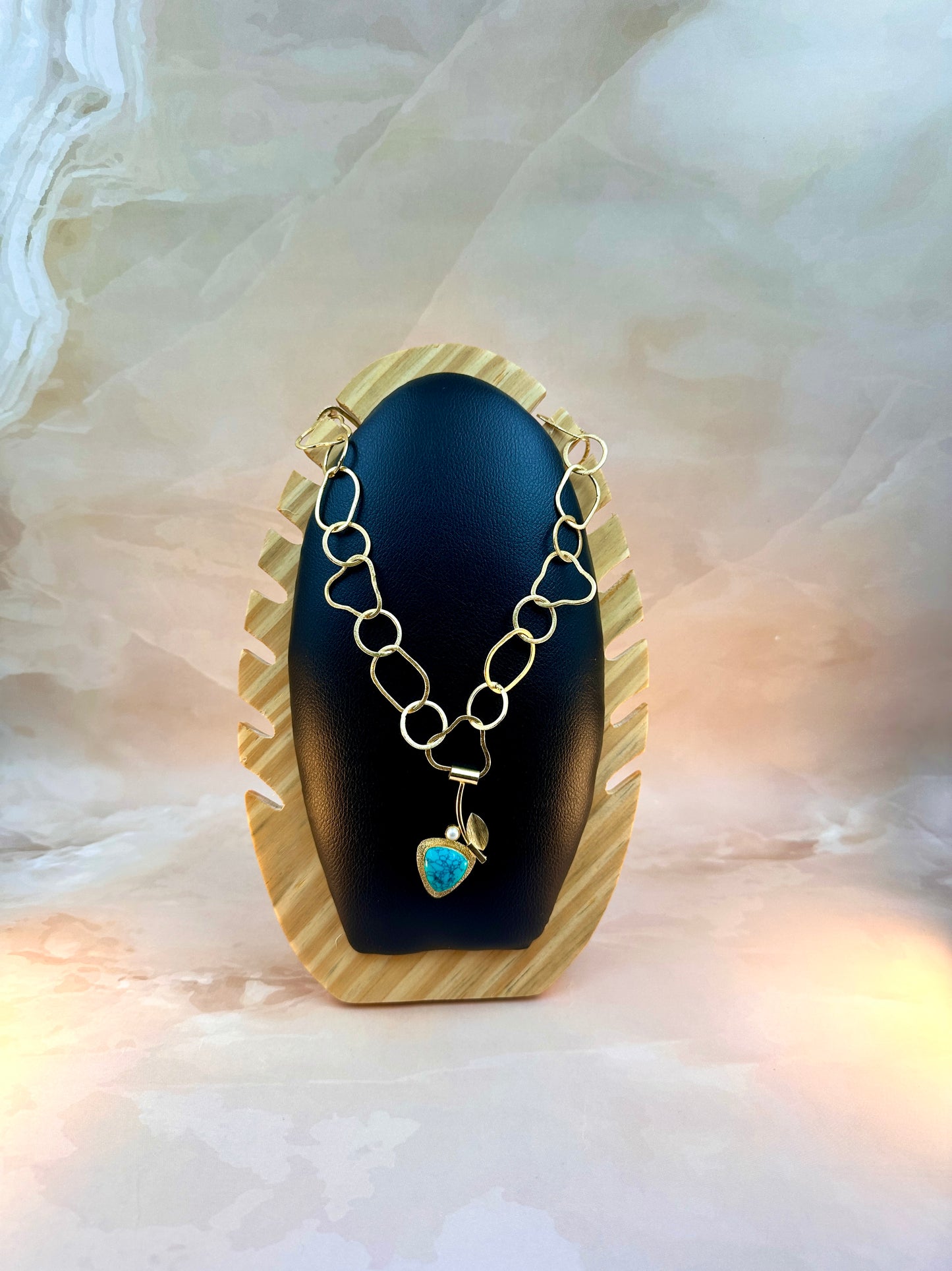 Nec-turquoise Blue Stone Necklace