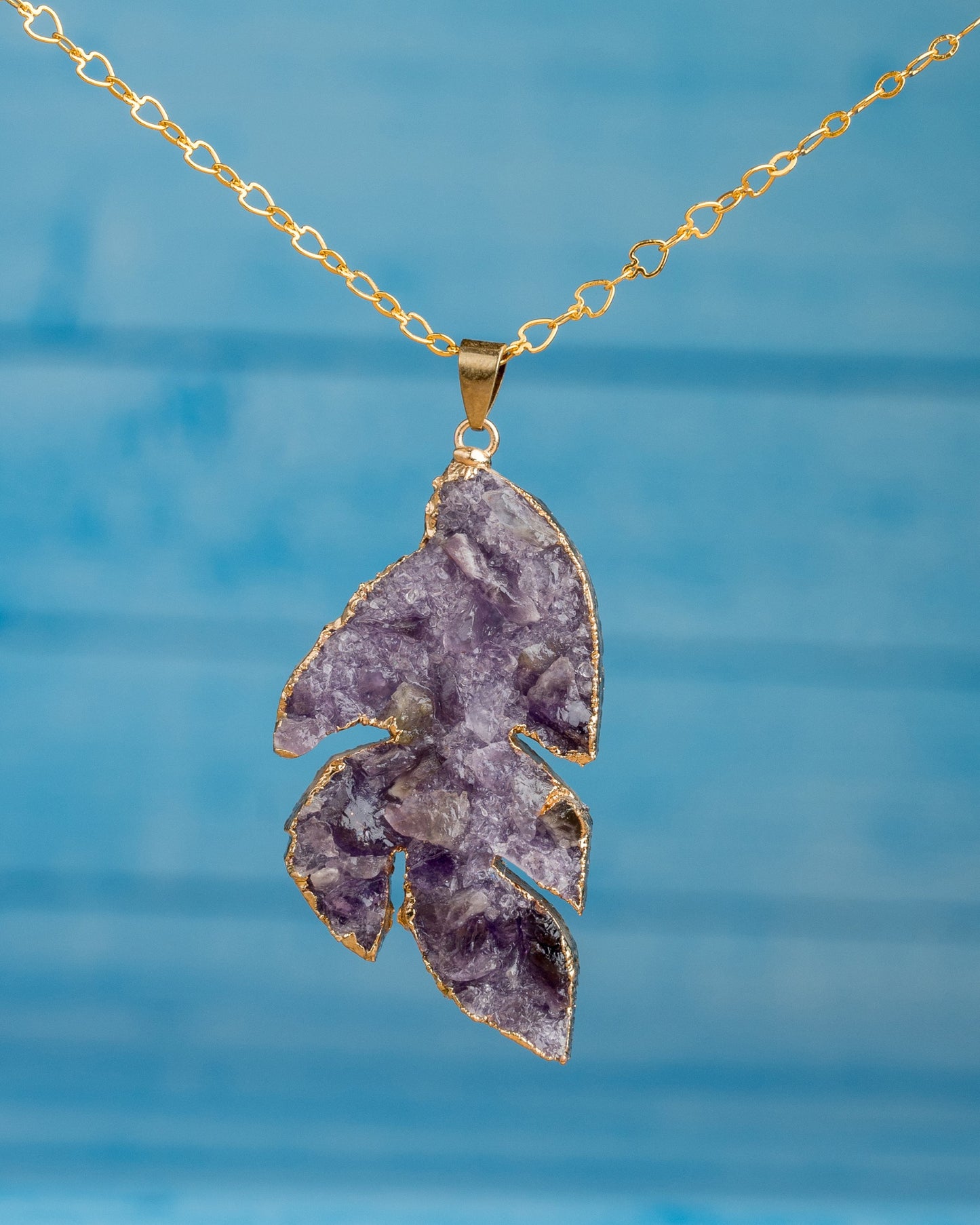 Leaf Shape Purple Big Stone