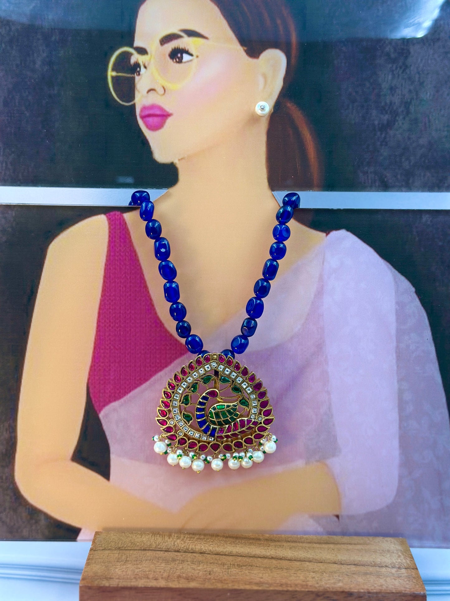 Multicolour Peacock Pendant