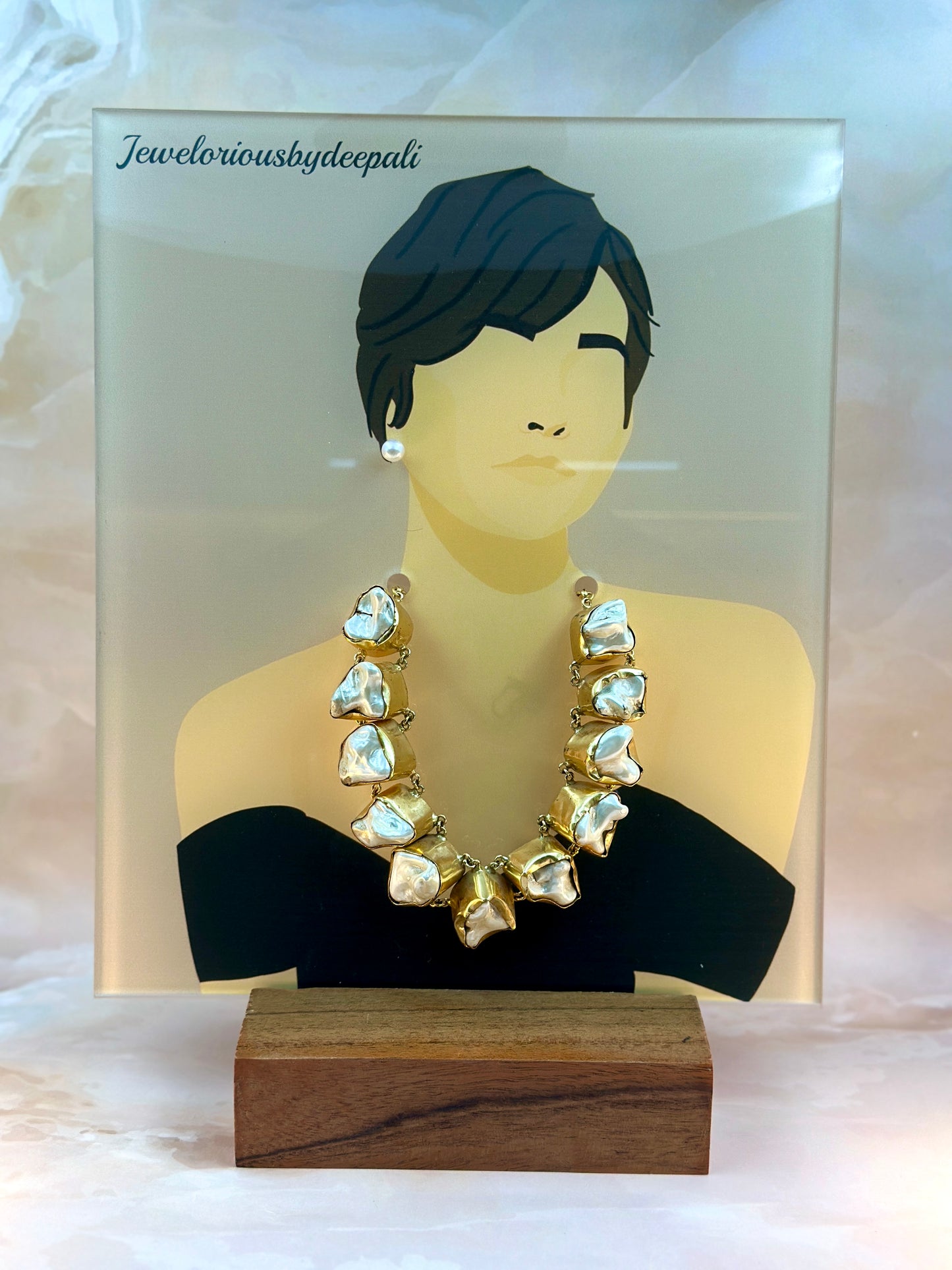 Big White Pearl Necklace