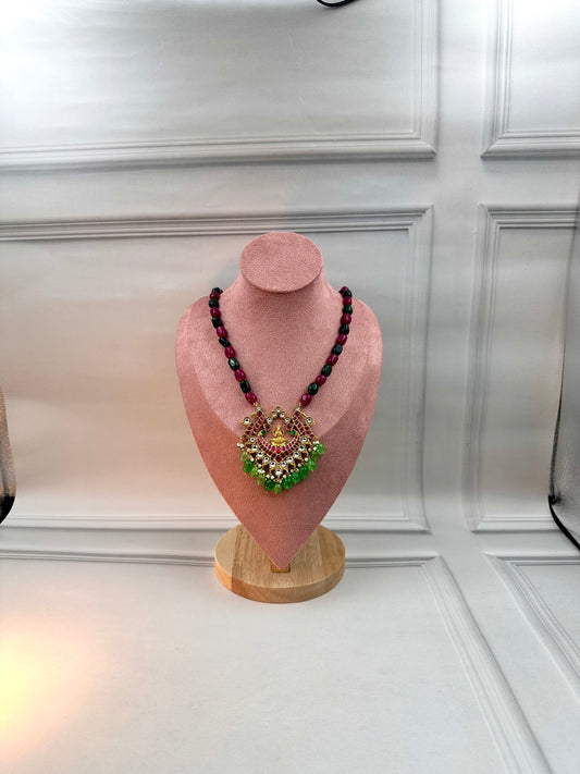 Multicolour Kundan Peacock Work &  Centra Laxmi Green Beads Hanging